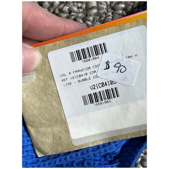 Salinas NWT Textured Blue Cheeky Bikini Swim Suit Set Size Small - Picture 4 of 7